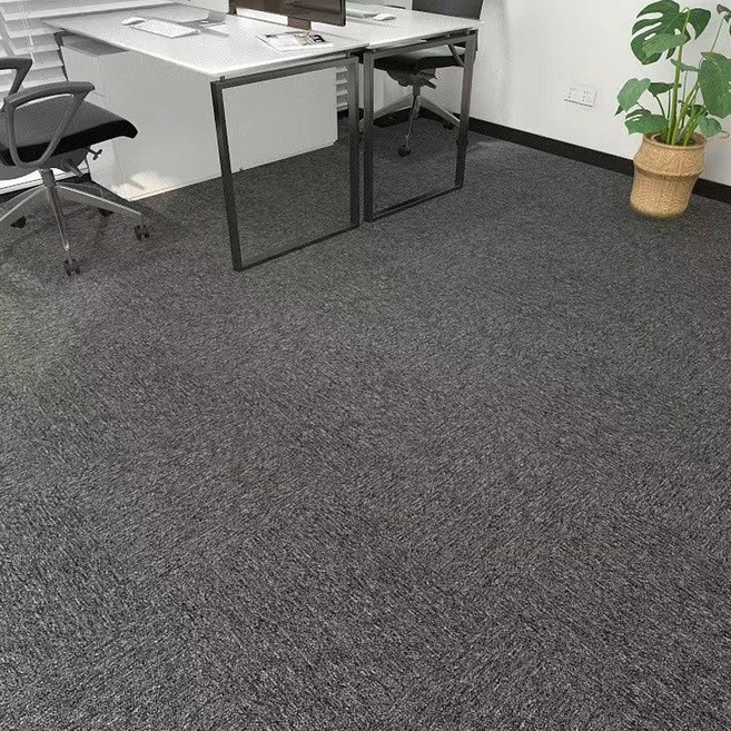 辦公室商用方塊地毯 條紋地磚, 深灰色, 1個