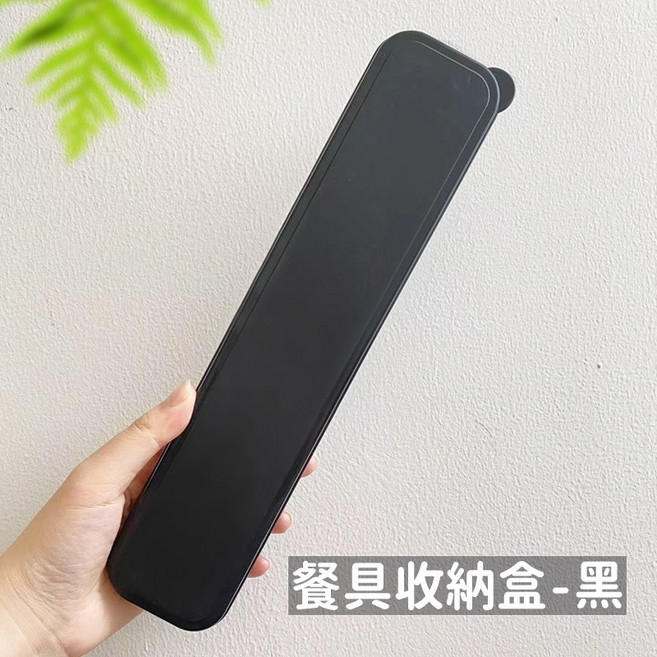 餐具收納盒 玻璃吸管收納 便攜環保餐具盒 適用湯匙叉子筷子, 1個, 餐具收納盒-黑