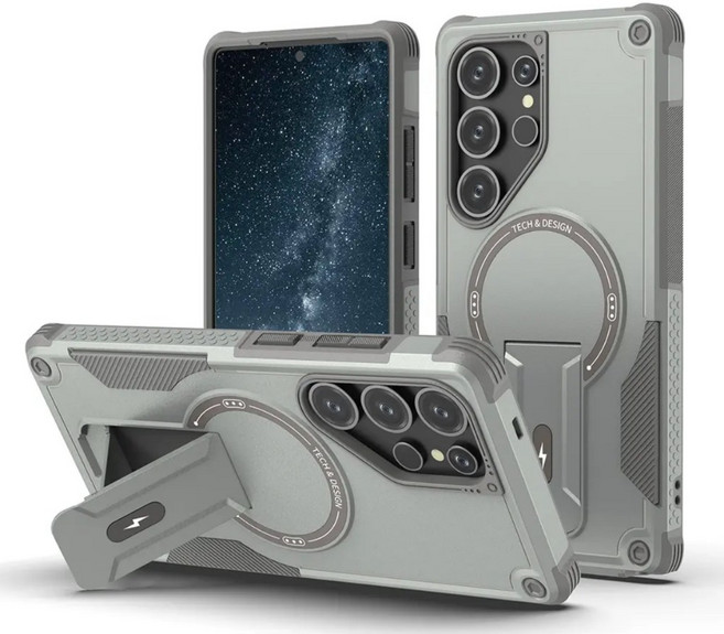 磁吸無線充 隱形平整支架 防摔手機殼 適用三星 S25Edge S24Ultra A56 A55 A36 A16 A26