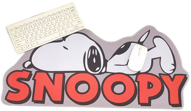 庫洛米頭型鍵盤墊 桌面辦公電腦遊戲滑鼠墊, 1個, 史努比字母Snoopy letter, 史努比字母