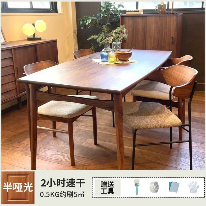 【開發票/統編】三青漆 水性木器漆 - 舊家具櫃子木門翻新改色漆 環保無味 高遮蓋力 快速乾燥, 水性透明清漆【半啞光/提亮保護】,150g【塗刷1平2遍】試用裝