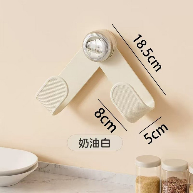 旋轉吸盤鍋蓋架,壁掛式收納,適用鍋蓋及砧板, 1個, 白色