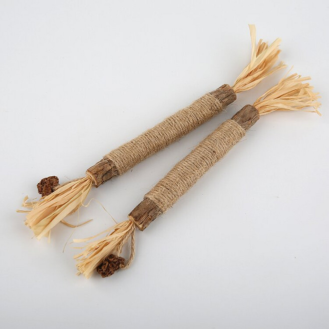貓咪玩具 紓壓 麻繩木天蓼棒 拉非草 羽毛磨牙 木天蓼, 1個, 木天蓼逗猫棒長款
