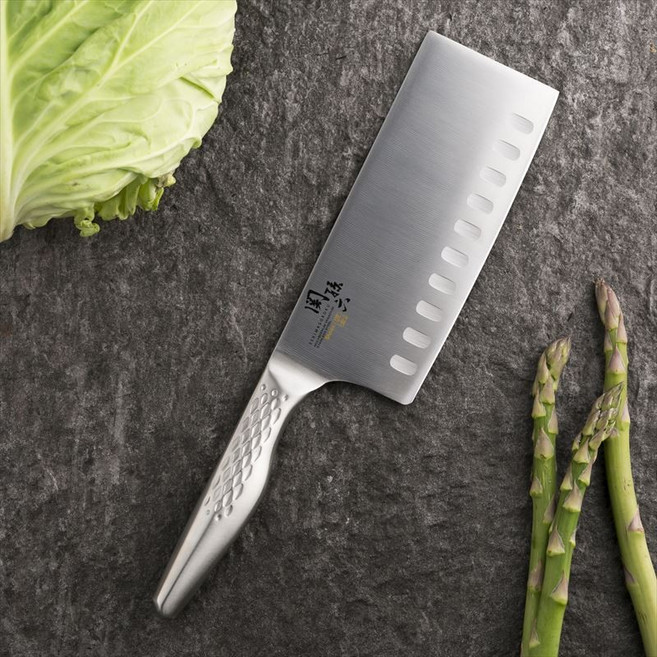 KAI 貝印 關孫六 匠創系列 不銹鋼一體成型多功能廚刀 16.5cm 銀色, Silver, 1支