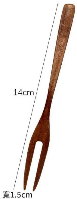日式二齒木叉, 14*1.5cm, 1套