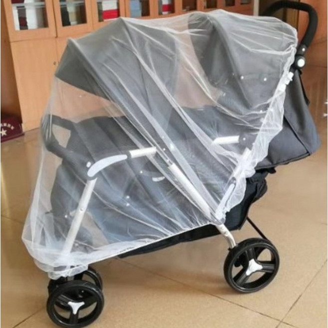 嬰兒手推車防蚊帳, 1個, 加大前後雙胞胎車蚊帳 (現貨), 加大前後雙胞胎車蚊帳