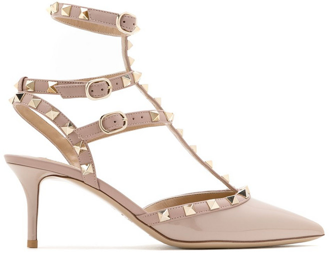 발렌티노 가라바니 락스터드 케이지 펌프스 65mm