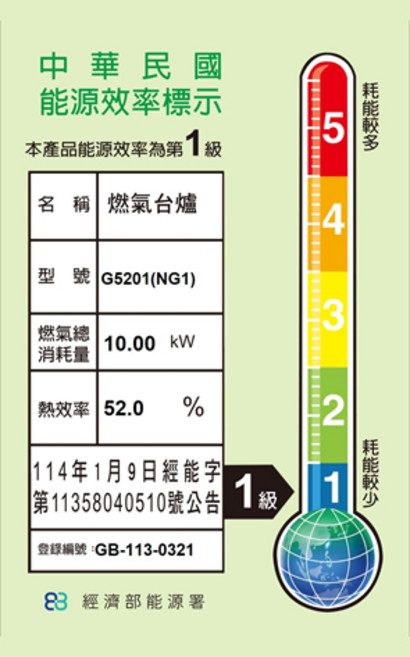 櫻花牌 G5201S 二口節能安全瓦斯爐 檯爐, 1個, G5201S(液化瓦斯桶)不含安裝