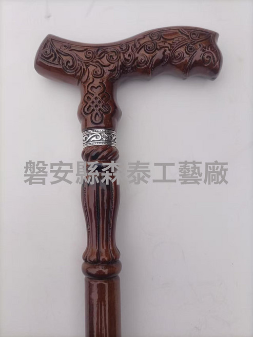 實木柺杖 紳士手杖 老年人櫸木雕刻老人手杖柺棍手杖, 1個, 1號款平把雕刻:90-95cm