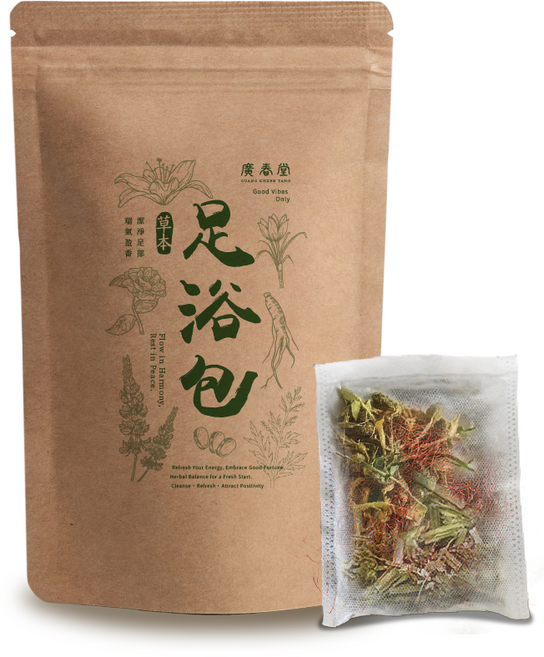 廣春堂 草本足浴包, 30g/包 3包/袋, 1套
