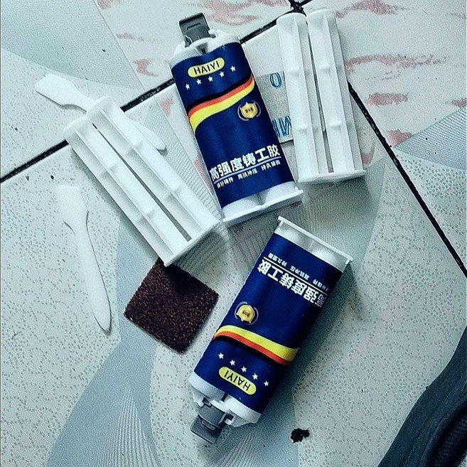 HAIYI 高強度鑄工膠 管道修補, 100g俢補膠2支裝,水塔水罐水管補漏, 1個