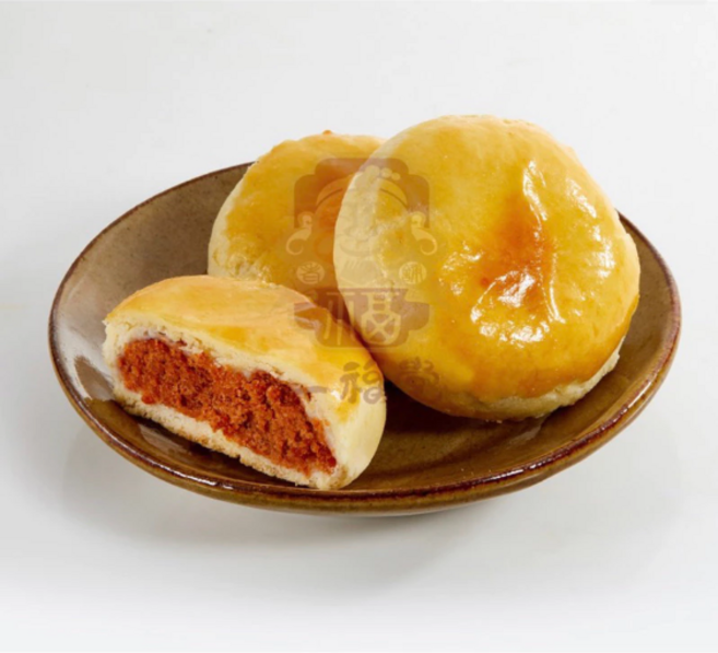蛋黃酥 傳統點心 內餡飽滿, 100g, 3個