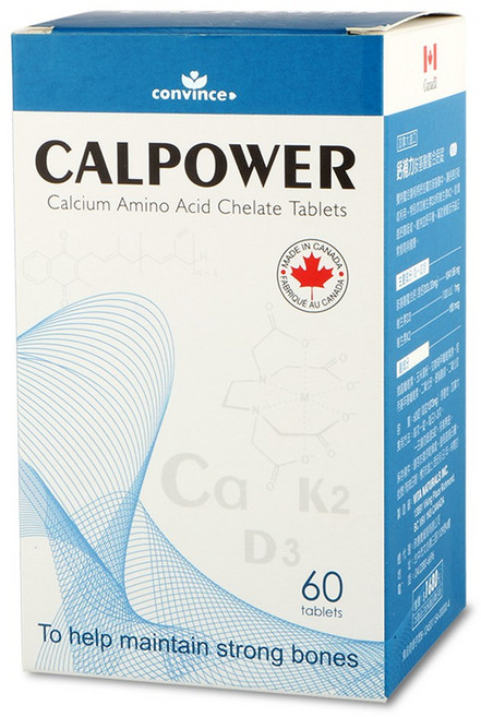 CALPOWER 胺基酸螯合鈣錠 60粒裝, 1個, 60顆