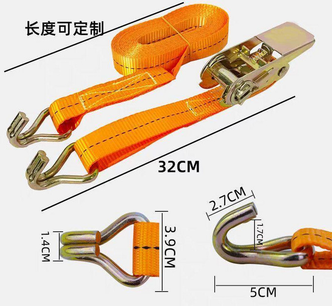 good 拉緊器新型緊繩器捆綁帶棘輪拉緊器摩托車捆綁托盤收緊器, 1個