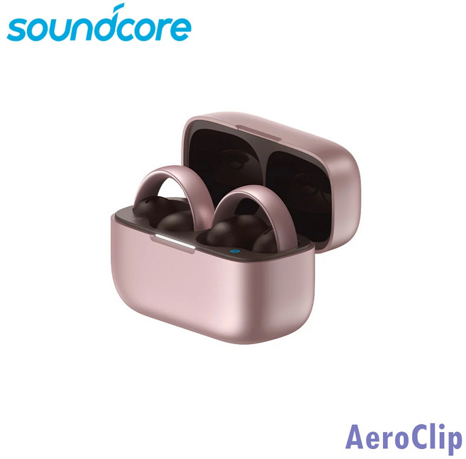 Soundcore Earbud Headphones, 霧光粉, AeroClip