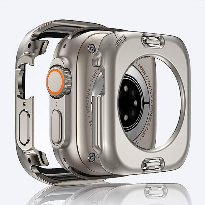 Apple Watch Ultra 3 2 1 49mm 全方位防水殼, 原鈦, 1組
