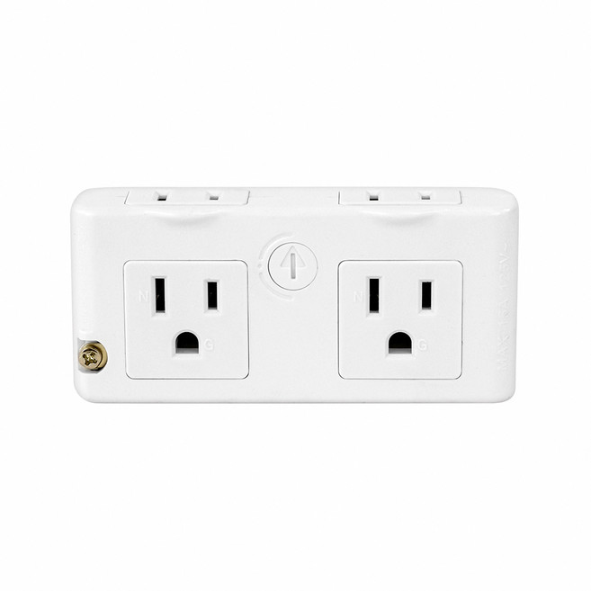 KINYO 4插旋轉插頭轉接器 WRA-032 延長線插座轉換器 4個插孔 15A 125V, 1個, WRA032