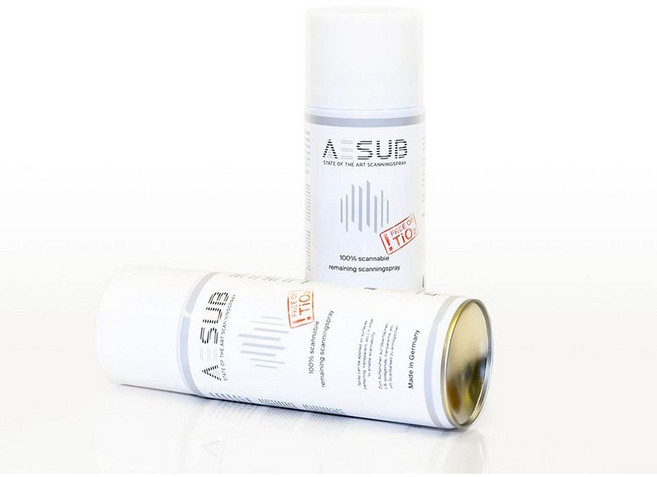 AESUB White 3D掃描噴粉 顯像劑_可水洗, 2罐, 2罐