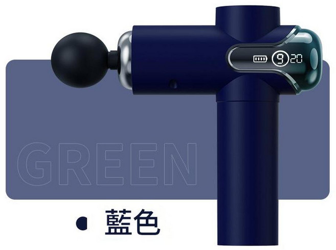 AQWA 筋膜槍 靜音大功率專業級肌肉按摩器, 870藍色, 按鍵款