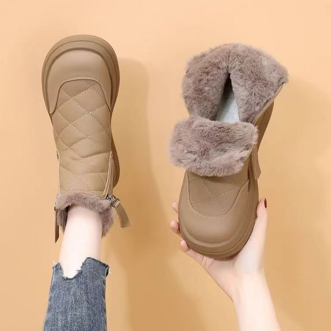 雪地靴女冬季新款加絨加厚防水防滑保暖短靴