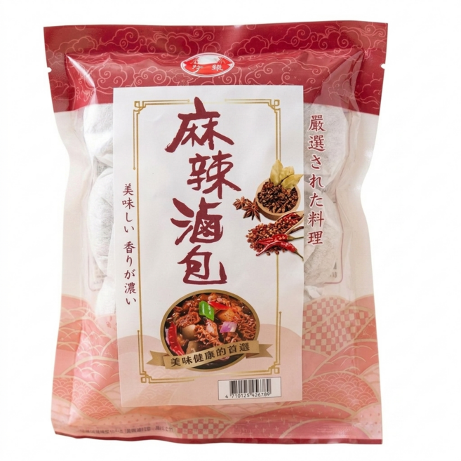 珍鶴 台灣麻辣滷包300g(6顆)麻辣燙滷包 麻辣湯底滷包 魯包 麻辣鍋底, 1個, 300g