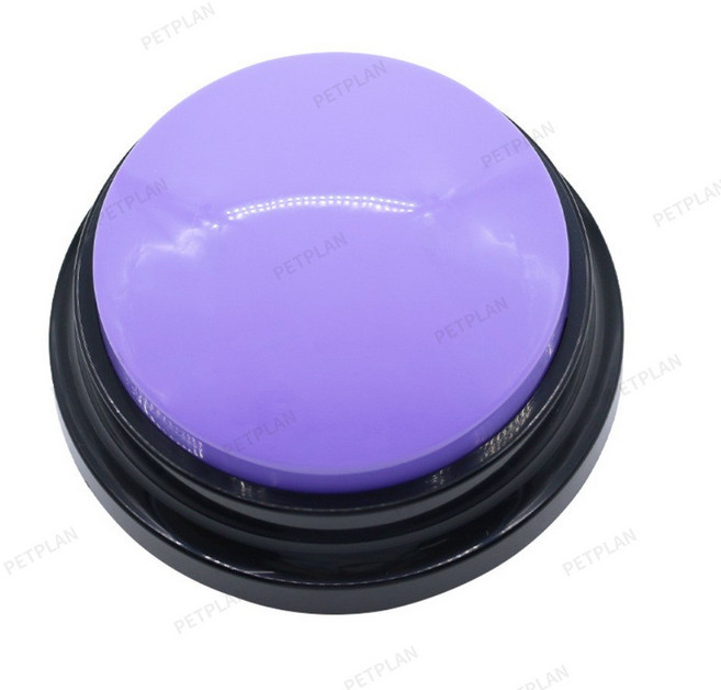 寵物交流按鈕 寵物互動按鈕 寵物按鈴 寵物玩具 貓狗玩具, 紫色, 1個