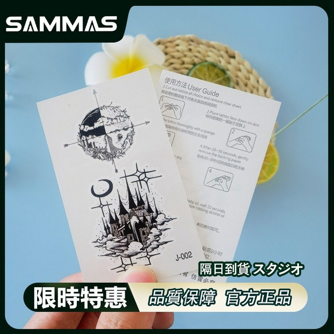 多種風格 身體彩繪 紋身 轉印貼 假刺青, 1個, 隨機圖案