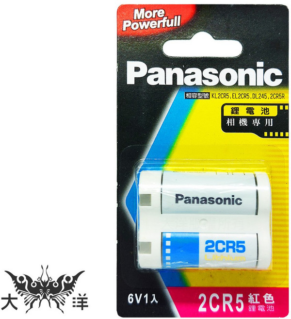 Panasonic 國際牌 2CR5 一次性 6V 鋰電池 相機專用, 1個
