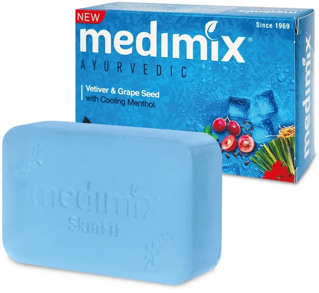 MEDIMIX 美黛詩 印度肥皂 綠寶石皇室藥草浴 美膚皂, 125g, 3個
