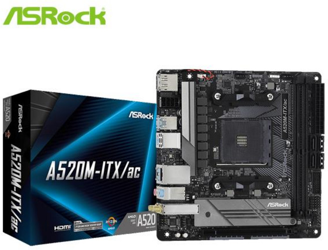 ASRock A520M-ITX/ac AMD AM4 Mini-ITX 主機板, A520M-ITX