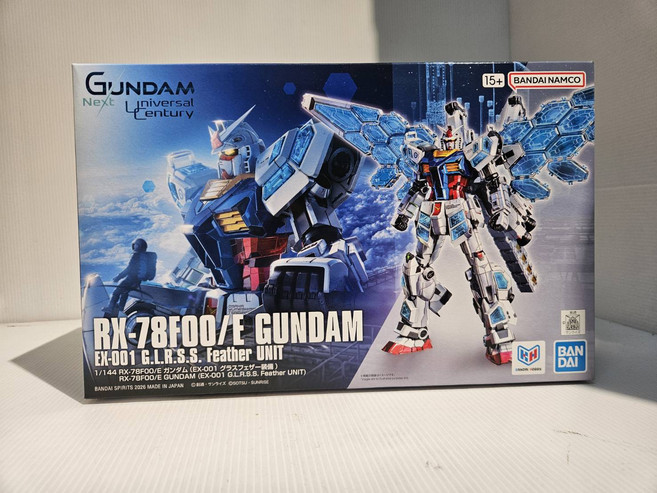 BANDAI GUNDAM RX-78F00/E GUNDAM EX-001 G.L.R.S.S. Feather UNIT 1/144 模型, 1個