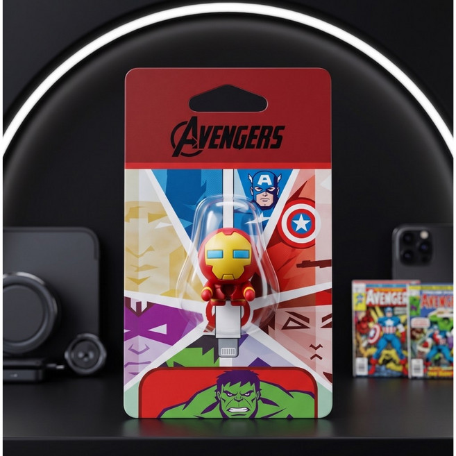 Avengers 集線器 充電線收納, 1個, 充電線頭保護器
