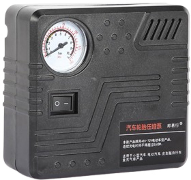 12V車用打氣機 點煙孔充氣泵 輪胎壓縮電動打氣 便攜快充, 1個, 指針式
