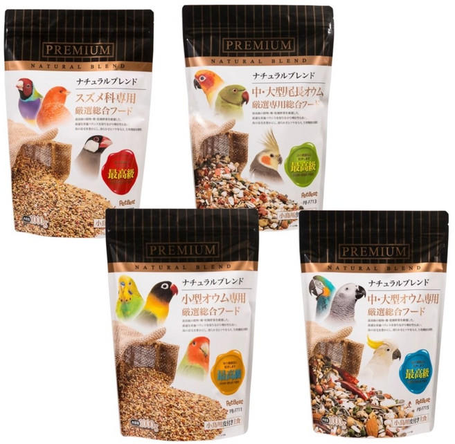 PetBest 觀賞鳥飼料 1kg - 適用於雀科.小型鸚鵡.中大型鸚鵡, 詳見包裝, 詳見包裝, 小型鸚鵡專用