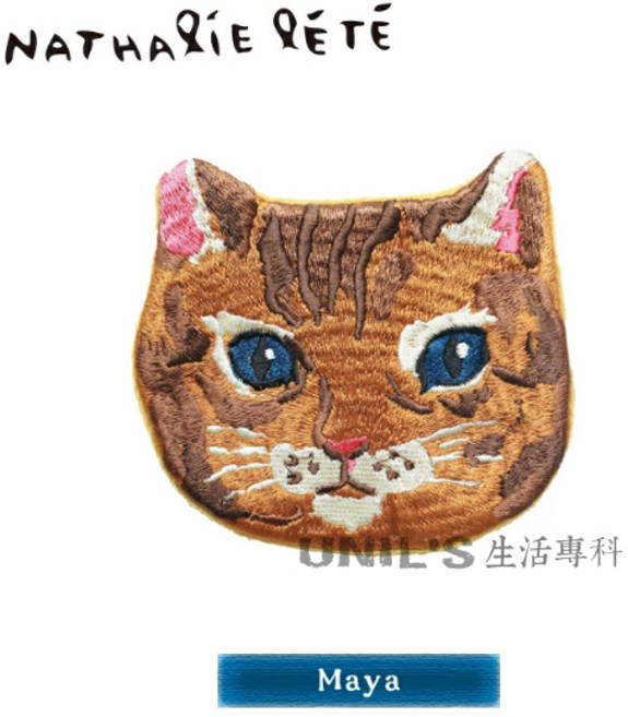 Nathalie Leté 刺繡貓咪 零錢包/化妝包/收納包