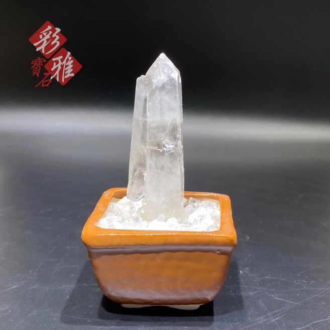 《彩雅寶石精品 》高 白水晶柱簇 淨化消磁 晶簇盆 消磁盆 不含展示手鍊
