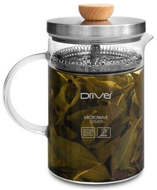 Driver 600ml 冷熱兩用 玻璃泡茶壺, 1個