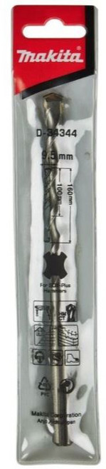 Makita 牧田 D-34344 四溝二刃鑽頭 9.5*160mm 水泥鑽尾, 1個, D-34344 四溝二刃-含稅