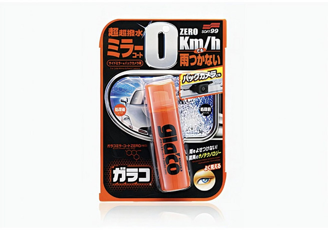 SOFT99 撥水鏡面塗料 免擦拭 適用於汽車後視鏡及倒車鏡頭, 1個