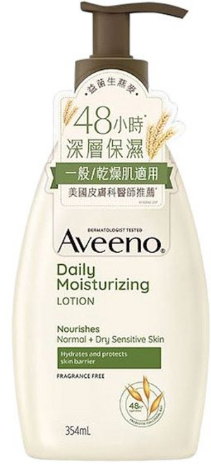 Aveeno 艾惟諾 Daily Moisturizing Lotion 燕麥保濕乳 354ml 48小時深層保濕 一般乾燥肌適用, 1個, 現貨-燕麥保濕乳354ml