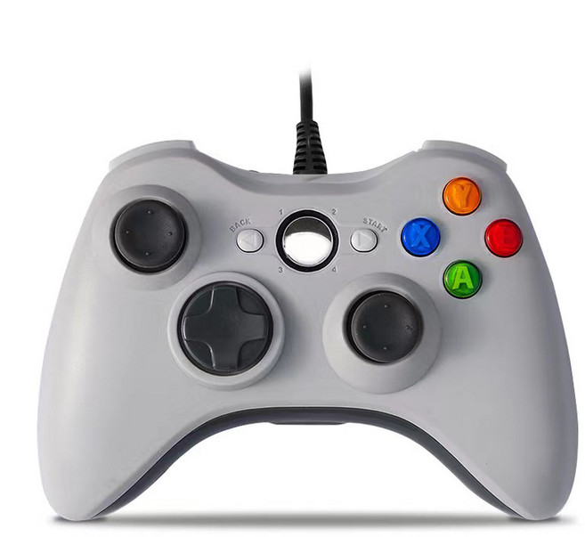 X BOX360 有線遊戲手把 黑色, PC多功能款 - 白色, 1個, 如圖