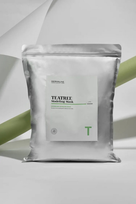 DERMALINE 茶樹軟膜,舒緩保濕,平衡油脂, 附工具組 1000g, 1組, 1入