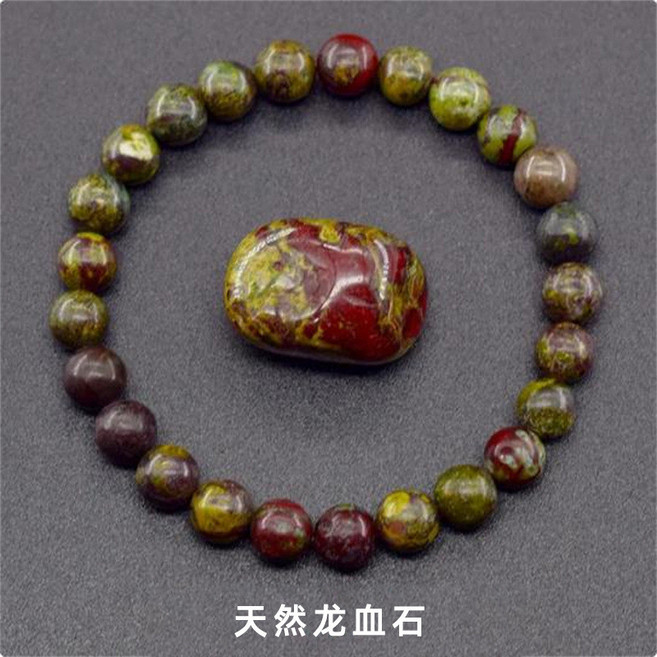晶德珠寶 龍血石手鏈 男女款手飾 10毫米圓珠