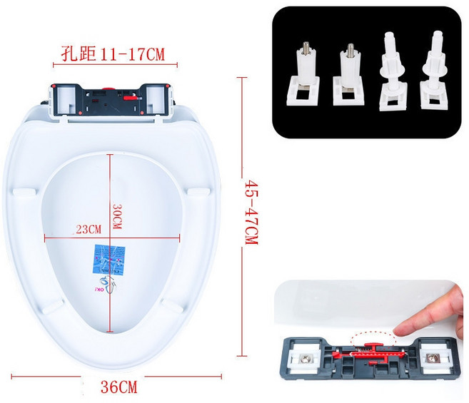 新升級特厚款 馬桶蓋 通用緩降馬桶蓋 加厚PP馬桶蓋 O型 U型 V型 家用通用 緩降, 1個, 【加厚10mm款】V型
