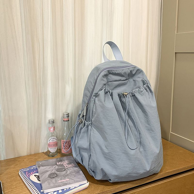 雙肩包 登山包 旅行揹包 書包 後揹包, 藍色