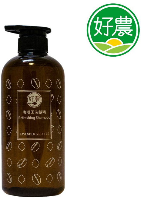 好農 咖啡因控油洗髮精,深層清潔頭皮,強健髮根,薰衣草咖啡配方,600cc, 1個, 瓶, 600cc