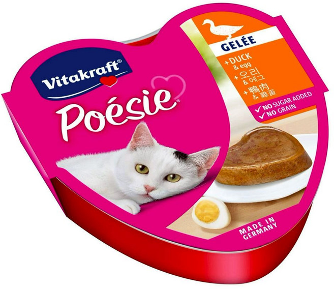Vitakraft Poesie Delice 主食罐 85g 德國製造 無糖 無穀, 1個, 鄉村肉凍 鴨肉+雞蛋2026/10