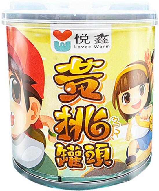 黃桃罐頭 易開 罐頭 200g 悅鑫 附1組湯匙 即開即食 便利輕食 水果罐頭 清爽解膩鮮甜 家裡必囤, 1個