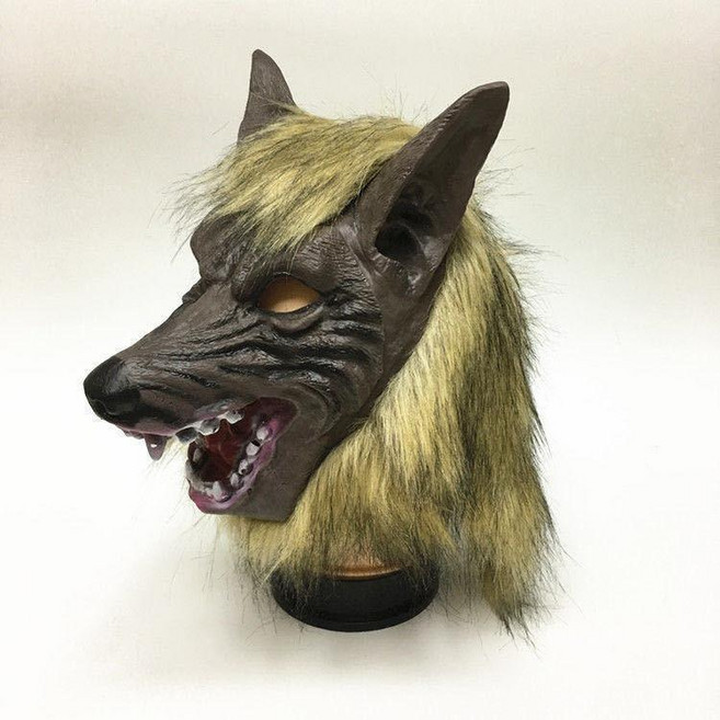 萬聖節 cosplay 恐怖狼頭面具與狼爪手套組, 1個, 狼頭, N/A