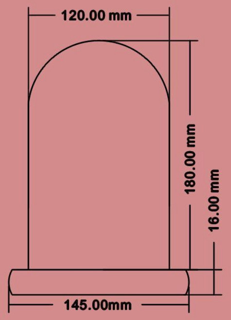 透明玻璃展示盒, 1個
